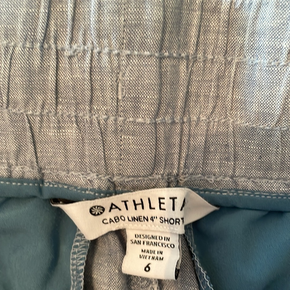 Athleta Cabo Linen 4” Shorts - Picture 2 of 5